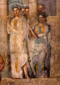 Fresque Iphigénie en Tauride, Pompéi, Casa di Caecilius Lucundus, Musée Archéologique de Naples