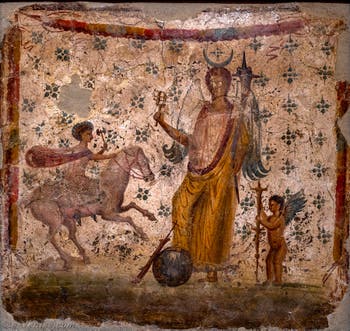 Fresque Isis Fortuna ailée, Pompéi, Musée Archéologique de Naples