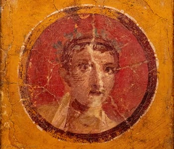 Fresque Portrait d'un jeune homme couronné, Area Vesuviana, Musée Archéologique de Naples
