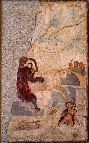 Fresque Laocoon et ses fils, Pompéi, Casa di Laocoonte, Musée Archéologique de Naples