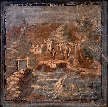 Fresque Libération d'Hésioné par Hercule, Pompéi, Insula Occidentalis, Musée Archéologique de Naples
