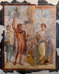 Fresque Mariage d'Alexandre et de Roxane, Pompéi, Casa del Bracciale d'Oro, Musée Archéologique de Naples