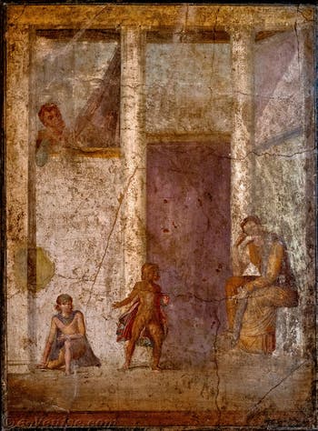 Fresque, Médée avec une épée, Casa di Giasone, Pompéi, musée archéologique de Naples
