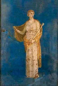 Fresque, Médée tenant l'épée, Villa di Arianna, Stabiae, musée archéologique de Naples