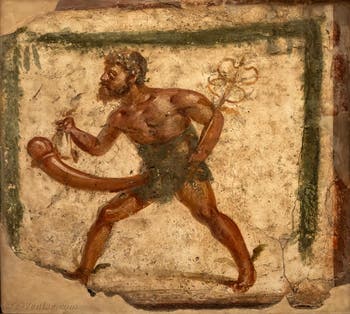 Mercure, enseigne de magasin, Pompéi, Cabinet érotique, Musée Archéologique de Naples
