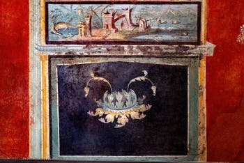 Fresque Paysage égyptien, Pompéi, Temple d'Isis, Porticus, Musée Archéologique de Naples