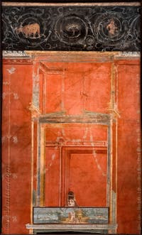 Fresque Paysage nilotique, Pompéi, Temple d'Isis, Porticus, Musée Archéologique de Naples