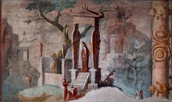 Fresque Cérémonie en l'honneur d'Osiris, Pompéi, Temple d'Isis, Musée Archéologique de Naples