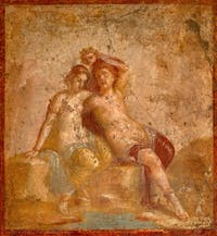 Fresque Persée et Andromède, Pompéi, Casa dei Capitelli Colorati, Musée Archéologique de Naples