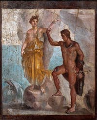 Fresque Persée et Andromède, Pompéi, Casa dei Dioscuri, Musée Archéologique de Naples
