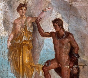 Fresque Persée et Andromède, Pompéi, Casa dei Dioscuri, Musée Archéologique de Naples
