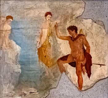 Fresque Persée libère Andromède, Herculanum, Palestra, Musée Archéologique de Naples