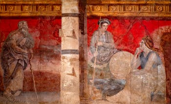 Fresque Scène à la cour royale de Macédoine, Boscoreale, Villa di Fannius Synistor, Musée Archéologique de Naples