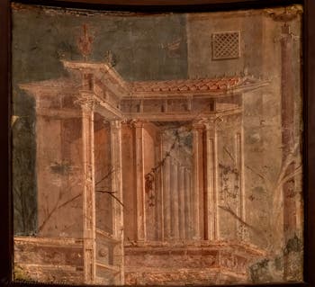 Fresque Architecture, Herculanum, Musée Archéologique de Naples