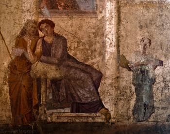 Fresque Phèdre et la nourrice, Pompéi, Casa di Giasone, Musée Archéologique de Naples
