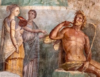 Fresque Polyphème et Galatée, Pompéi, Musée Archéologique de Naples