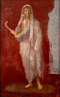 Fresque Saturne, Pompéi, Casa dei Dioscuri, Musée Archéologique de Naples