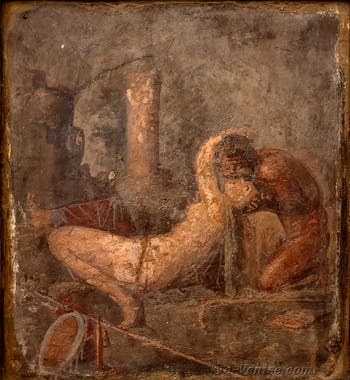 Satyre et Bacchante, Herculanum, Cabinet érotique, Musée Archéologique de Naples