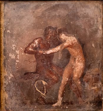 Satyre et Hermaphrodite, Herculanum, Cabinet érotique, Musée Archéologique de Naples