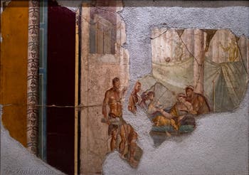 Fresque Mort de Sophonisbe, Pompéi, Casa di Giuseppe II, Musée Archéologique de Naples