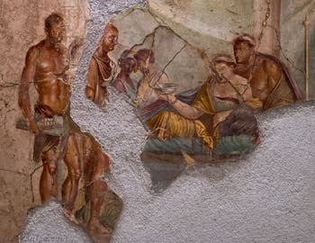 Fresque Mort de Sophonisbe, Pompéi, Casa di Giuseppe II, Musée Archéologique de Naples