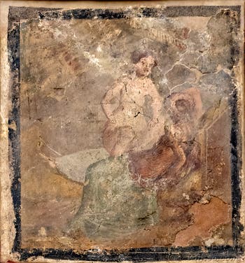 Scène représentant un acte sexuel, Pompei, Lupanar, Musée Archéologique de Naples