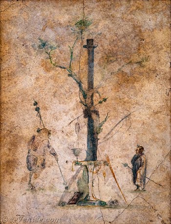 Fresque Sacrifice à Dionysos, Pompéi, Insula Occidentalis, Musée Archéologique de Naples
