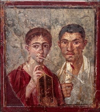 Fresque Terentius Neo et sa femme, Pompéi, Casa di Terentius Neo, Musée Archéologique de Naples