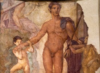 Fresque Thésée libérateur des Athéniens, Herculanum, Augusteum, Musée Archéologique de Naples