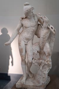 Ganymède et l'aigle, Collection Farnèse, musée archéologique de Naples en Italie