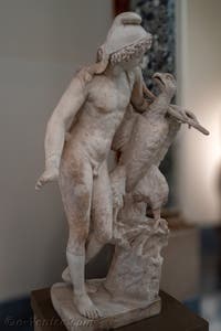 Ganymède et l'aigle, Collection Farnèse, musée archéologique de Naples en Italie
