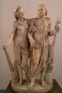 Hercule et Omphale, Collection Farnèse, musée archéologique de Naples en Italie