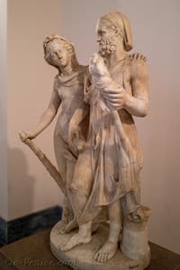 Hercule et Omphale, Collection Farnèse, musée archéologique de Naples en Italie