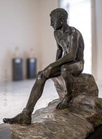 Hermès au repos, Villa des Papyrus, Herculanum, musée archéologique de Naples en Italie