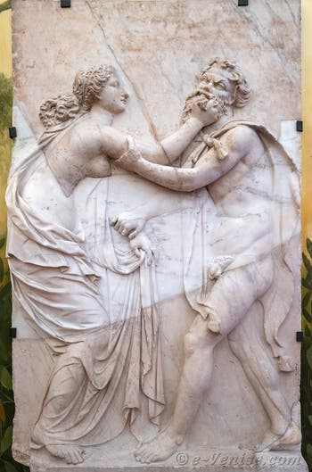 Nymphe et vieux satyre, Herculanum, Cabinet érotique, Musée Archéologique de Naples