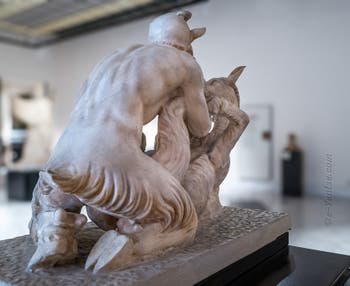 Le dieu Pan avec une chèvre, Herculanum, Villa dei Papiri, Cabinet érotique, Musée Archéologique de Naples