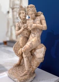 Le dieu Pan et Daphnis, Collection Farnese, Cabinet érotique, Musée Archéologique de Naples