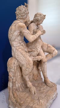 Le dieu Pan et Daphnis, Collection Farnese, Cabinet érotique, Musée Archéologique de Naples