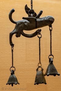 Tintinnabulum, quadruple phallus ailé, Cabinet érotique, Musée Archéologique de Naples