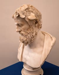 Buste de Satyre sous les traits de Bacchus, musée archéologique de Naples en Italie