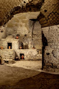 Forno, boulangerie de la Neapolis souterraine sous la Basilique San Lorenzo Maggiore à Naples en Italie