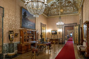 Le bureau du roi Joachim Murat du Palais Royal de Naples en Italie