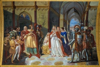 Gennaro Maldarelli, Tancrède renvoie Constance de Hauteville à Henri VI, salle des Flamands du Palais Royal de Naples