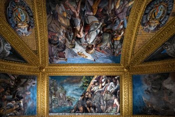 Fresques de la salle du Grand Capitaine du Palais Royal de Naples par Battistello