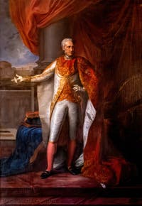Portrait de Ferdinand Ier, roi des Deux-Siciles, par Vincenzo Camuccini au Palais Royal de Naples