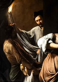Caravage, les sept œuvres de Miséricorde, Pio Monte della Misericordia à Naples en Italie