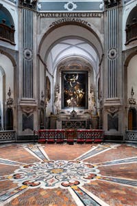 Caravage, les sept œuvres de Miséricorde, Pio Monte della Misericordia à Naples en Italie