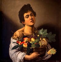 Le Caravage, Jeune Garçon portant une corbeille de fruits à la Galerie Borghèse à Rome