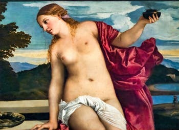 Le Titien, détail de l'Amour Sacré à la galerie Borghèse à Rome