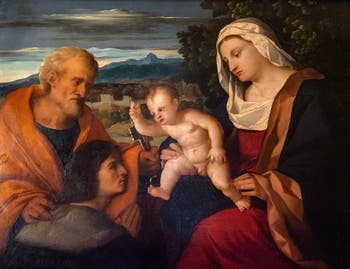 Palma le Vieux, Vierge à l'Enfant, saint Pierre et Donateur à la Galerie Colonna à Rome